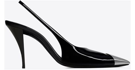 ysl vesper pumps|Vesper slingback pumps in patent leather .